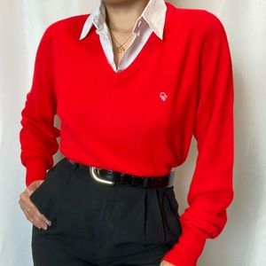 Vintage Dior Cherry Red Sweater